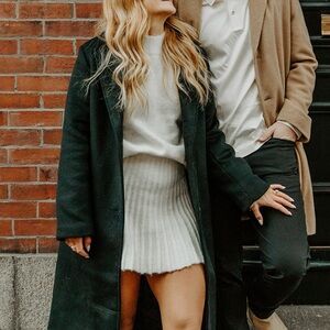 Ivory ribbed sweater set